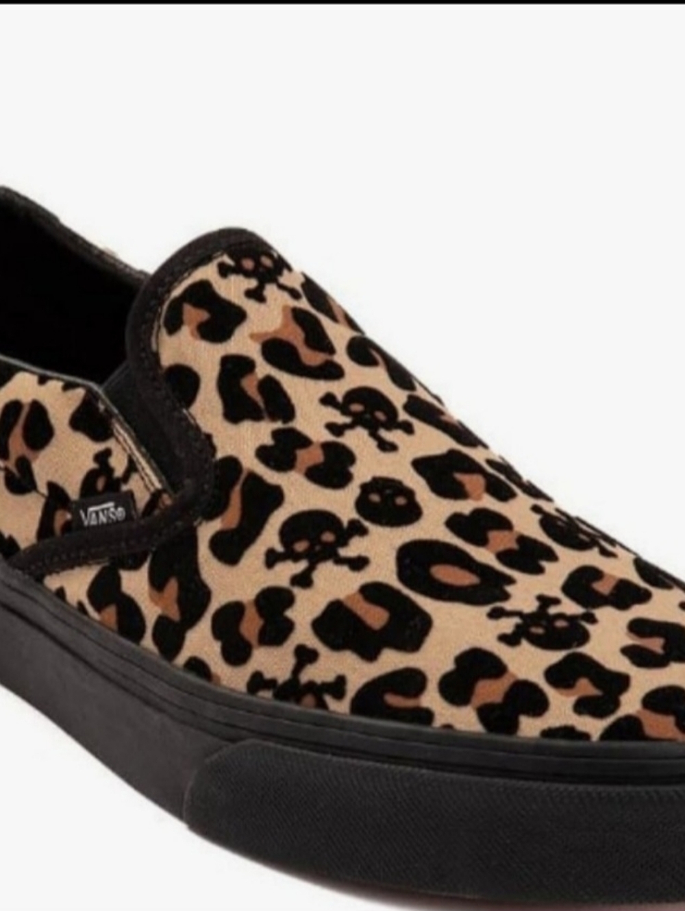 Vans Unisex Classic Slip On Canvas Skate Skulls leopard womens Shoes New - Picture 4 of 6